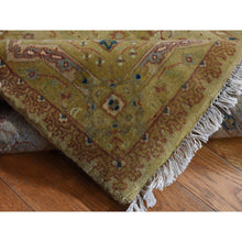 Load image into Gallery viewer, 3&#39;x23&#39;3&quot; Golden Brown, Super Dense Weave, Tabriz, XL Runner, 300 KPSI, Pure Wool, Hand Knotted, Oriental Rug FWR525942