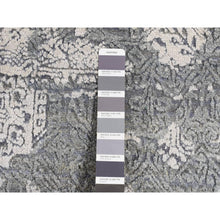 Load image into Gallery viewer, 7&#39;10&quot;x10&#39; Cloud Gray, Wool and Pure Silk, Jewellery Design, Hand Knotted, Oriental Rug FWR526188