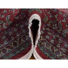 Load image into Gallery viewer, 9&#39;x12&#39; Maroon Red, Vintage Look Mamluk, Distressed, Zero Pile Shaved Low, Worn Wool Hand Knotted, Oriental Rug FWR526200