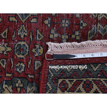 Load image into Gallery viewer, 9&#39;x12&#39; Maroon Red, Vintage Look Mamluk, Distressed, Zero Pile Shaved Low, Worn Wool Hand Knotted, Oriental Rug FWR526200