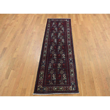 Load image into Gallery viewer, 2&#39;6&quot;x9&#39;3&quot; Falu Red, Afghan Khamyab, Intricate Geometrical Pattern, Denser Weave with Shiny Wool, Hand Knotted, Runner Oriental Rug FWR526356