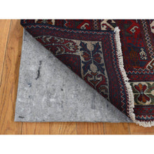 Load image into Gallery viewer, 2&#39;6&quot;x9&#39;3&quot; Falu Red, Afghan Khamyab, Intricate Geometrical Pattern, Denser Weave with Shiny Wool, Hand Knotted, Runner Oriental Rug FWR526356