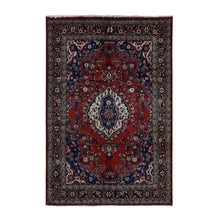 Load image into Gallery viewer, 6&#39;8&quot;x10&#39;4&quot; Barn Red, New Persian Bibikabad, Excellent Condition, Pure Wool, Hand Knotted, Oriental Rug FWR526536