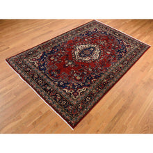 Load image into Gallery viewer, 6&#39;8&quot;x10&#39;4&quot; Barn Red, New Persian Bibikabad, Excellent Condition, Pure Wool, Hand Knotted, Oriental Rug FWR526536