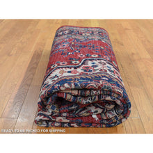 Load image into Gallery viewer, 6&#39;8&quot;x10&#39;4&quot; Barn Red, New Persian Bibikabad, Excellent Condition, Pure Wool, Hand Knotted, Oriental Rug FWR526536