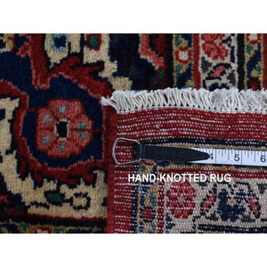 6'8"x10'4" Barn Red, New Persian Bibikabad, Excellent Condition, Pure Wool, Hand Knotted, Oriental Rug FWR526536