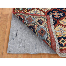 Load image into Gallery viewer, 4&#39;x5&#39;7&quot; Barn Red, Diagonal Repetitive Tribal Design, Afghan Ersari Repetitive Design, Vegetable Dyes, Pure Wool, Hand Knotted, Oriental Rug FWR526554