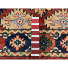 Load image into Gallery viewer, 4&#39;x5&#39;7&quot; Barn Red, Diagonal Repetitive Tribal Design, Afghan Ersari Repetitive Design, Vegetable Dyes, Pure Wool, Hand Knotted, Oriental Rug FWR526554