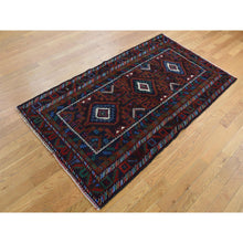 Load image into Gallery viewer, 3&#39;7&quot;x6&#39;6&quot; Light Brown, Afghan Baluch Geometric Design, Pure Wool, Hand Knotted, Oriental Rug FWR526614