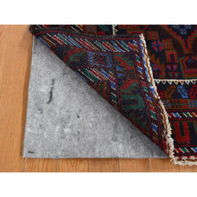 Load image into Gallery viewer, 3&#39;7&quot;x6&#39;6&quot; Light Brown, Afghan Baluch Geometric Design, Pure Wool, Hand Knotted, Oriental Rug FWR526614