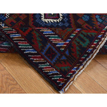 Load image into Gallery viewer, 3&#39;7&quot;x6&#39;6&quot; Light Brown, Afghan Baluch Geometric Design, Pure Wool, Hand Knotted, Oriental Rug FWR526614