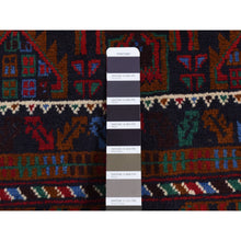 Load image into Gallery viewer, 3&#39;7&quot;x6&#39;6&quot; Light Brown, Afghan Baluch Geometric Design, Pure Wool, Hand Knotted, Oriental Rug FWR526614