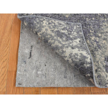 Load image into Gallery viewer, 2&#39;x3&#39; Lavender Gray, Abstract Design, Wool and Silk, Hand Knotted, Sample Mat Oriental Rug FWR526812