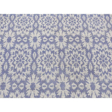 Load image into Gallery viewer, 5&#39;3&quot;x7&#39;5&quot; Lavender Purple, Flat Weave Kilim, Pure Wool, Hand Woven, Reversible, Oriental Rug FWR527130