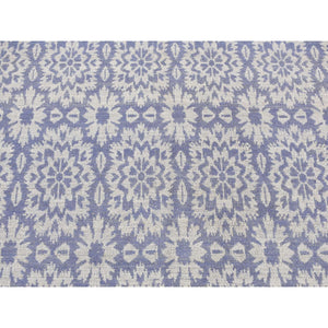 5'3"x7'5" Lavender Purple, Flat Weave Kilim, Pure Wool, Hand Woven, Reversible, Oriental Rug FWR527130