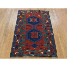 Load image into Gallery viewer, 4&#39;6&quot;x6&#39;4&quot; Maroon Red, Antique Caucasian Armenian, Pure Wool, Hand Knotted, Full Pile, Excellent Condition, Clean, Signed and Dated, Oriental Rug FWR527136