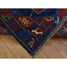 Load image into Gallery viewer, 4&#39;6&quot;x6&#39;4&quot; Maroon Red, Antique Caucasian Armenian, Pure Wool, Hand Knotted, Full Pile, Excellent Condition, Clean, Signed and Dated, Oriental Rug FWR527136