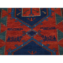 Load image into Gallery viewer, 4&#39;6&quot;x6&#39;4&quot; Maroon Red, Antique Caucasian Armenian, Pure Wool, Hand Knotted, Full Pile, Excellent Condition, Clean, Signed and Dated, Oriental Rug FWR527136