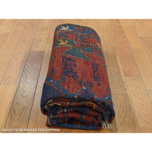 Load image into Gallery viewer, 4&#39;6&quot;x6&#39;4&quot; Maroon Red, Antique Caucasian Armenian, Pure Wool, Hand Knotted, Full Pile, Excellent Condition, Clean, Signed and Dated, Oriental Rug FWR527136