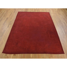 Load image into Gallery viewer, 7&#39;8&quot;x10&#39;3&quot; Chili Red, Hand Woven, 100% Wool, Overdyed Aubusson, Oriental Rug FWR527352