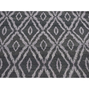 5'2"x7'5" Olive Black, Flat Weave Kilim, Pure Wool, Hand Woven, Reversible Oriental Rug FWR527412