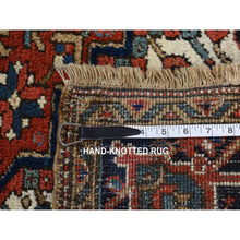 Load image into Gallery viewer, 4&#39;9&quot;x5&#39;10&quot; Chili Red, Antique Persian Heriz in A Small Rare Size, Hand Knotted, Pure Wool, Excellent Condition, Clean with Sides and Ends Professionally Secured, Oriental Rug FWR527490