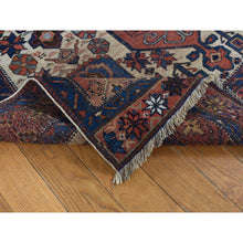 Load image into Gallery viewer, 4&#39;7&quot;x5&#39;6&quot; Prismatic Red, Antique Persian Afshar, Large Geometric Elements, Hand Knotted, Pure Wool, Even Wear, Clean, Sides and Ends Professionally Secured, Oriental Rug FWR527496