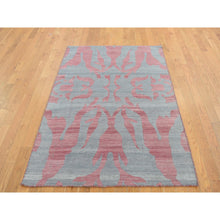 Load image into Gallery viewer, 4&#39;x6&#39;2&quot; Battleship Gray, Pure Wool, Flat Weave Kilim, Hand Woven, Reversible Oriental Rug FWR527544