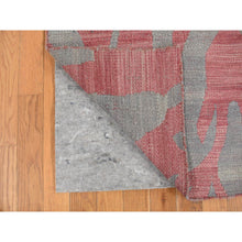 Load image into Gallery viewer, 4&#39;x6&#39;2&quot; Battleship Gray, Pure Wool, Flat Weave Kilim, Hand Woven, Reversible Oriental Rug FWR527544