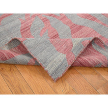 Load image into Gallery viewer, 4&#39;x6&#39;2&quot; Battleship Gray, Pure Wool, Flat Weave Kilim, Hand Woven, Reversible Oriental Rug FWR527544