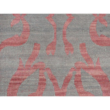 Load image into Gallery viewer, 4&#39;x6&#39;2&quot; Battleship Gray, Pure Wool, Flat Weave Kilim, Hand Woven, Reversible Oriental Rug FWR527544