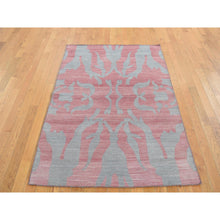 Load image into Gallery viewer, 4&#39;x6&#39; Battleship Gray, Hand Woven, Pure Wool, Flat Weave Kilim, Reversible Oriental Rug FWR527574