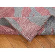 Load image into Gallery viewer, 4&#39;x6&#39; Battleship Gray, Hand Woven, Pure Wool, Flat Weave Kilim, Reversible Oriental Rug FWR527574