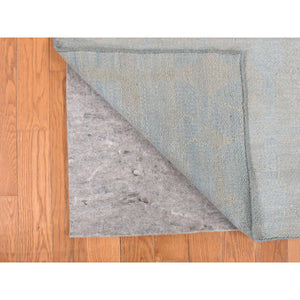 5'x6'10" Beau Blue, Hand Woven, Pure Wool, Flat Weave Kilim, Reversible Oriental Rug FWR527592