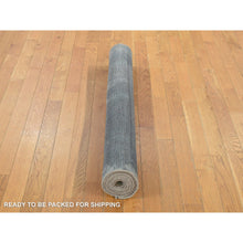 Load image into Gallery viewer, 4&#39;1&quot;x9&#39;2&quot; Cinereous Gray, Washed Out Afghan Baluch with Natural Colors, Pure Wool, Hand Knotted, Wide Runner, Oriental Rug FWR527766