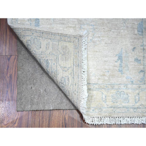 2'5"x23'8" Beige, Washed Out Peshawar, Hand Knotted, Natural Dyes, Pure Wool, XL Runner Oriental Rug FWR530154