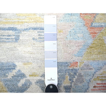 Load image into Gallery viewer, 3&#39;1&quot;x9&#39;5&quot; Chrome Silver, Colorful, Hand Knotted Anatolian Village Inspired with Patch Work Design, Natural Dyes Denser Weave, Soft and Velvety Wool, Runner Oriental Rug FWR530214