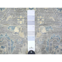 Load image into Gallery viewer, 2&#39;8&quot;x19&#39;9&quot; Goose Gray, Soft Wool, Fine Peshawar with Heriz Design, Hand Knotted, Vegetable Dyes, Dense Weave, XL Runner, Oriental Rug FWR530796