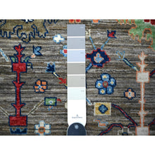 Load image into Gallery viewer, 3&#39;10&quot;x5&#39;9&quot; Gauntel Gray, Aryana with Ziegler Mahal All Over Colorful Design, Hand Knotted, Vegetable Dyes, Vibrant Wool, Oriental Rug FWR530886