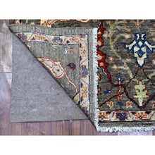 Load image into Gallery viewer, 4&#39;1&quot;x6&#39; Sardine Gray, Bidjar Garus Design, Fine Aryana, Natural Dyes, Luxurious Wool, Hand Knotted, Runner Oriental Rug FWR530904