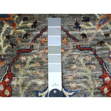 Load image into Gallery viewer, 4&#39;1&quot;x6&#39; Sardine Gray, Bidjar Garus Design, Fine Aryana, Natural Dyes, Luxurious Wool, Hand Knotted, Runner Oriental Rug FWR530904