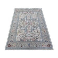 Load image into Gallery viewer, 4&#39;x5&#39;10 Dolphin Gray with Shark Gray Border, Fine Aryana Bidjar Garus Design, Natural Dyes, Luxurious Wool, Hand Knotted, Oriental Rug FWR530916