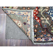 Load image into Gallery viewer, 4&#39;1&quot;x9&#39;3&quot; Lava Gray, Bidjar Garus Design, Fine Aryana, Natural Dyes, Luxurious Wool, Hand Knotted, Runner Oriental Rug FWR531720