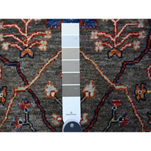 Load image into Gallery viewer, 4&#39;1&quot;x9&#39;3&quot; Lava Gray, Bidjar Garus Design, Fine Aryana, Natural Dyes, Luxurious Wool, Hand Knotted, Runner Oriental Rug FWR531720