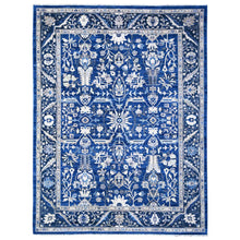 Load image into Gallery viewer, 9&#39;x11&#39;7&quot; Bluebonnet Blue, Fine Peshawar With Heriz All Over Design, Densely Woven, Hand Knotted, Vegetable Dyes, 100% Wool Oriental Rug FWR531876