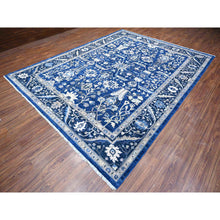 Load image into Gallery viewer, 9&#39;x11&#39;7&quot; Bluebonnet Blue, Fine Peshawar With Heriz All Over Design, Densely Woven, Hand Knotted, Vegetable Dyes, 100% Wool Oriental Rug FWR531876