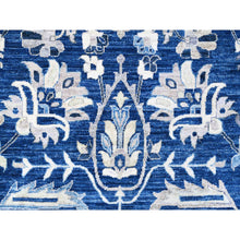 Load image into Gallery viewer, 9&#39;x11&#39;7&quot; Bluebonnet Blue, Fine Peshawar With Heriz All Over Design, Densely Woven, Hand Knotted, Vegetable Dyes, 100% Wool Oriental Rug FWR531876