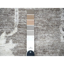 Load image into Gallery viewer, 10&#39;2&quot;x14&#39; Nevada Gray, Hand Knotted, Natural Dyes, Afghan Angora Oushak, Wool Weft, All Over Tribal Motifs, Oriental Rug FWR532032