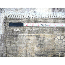 Load image into Gallery viewer, 10&#39;2&quot;x14&#39; Nevada Gray, Hand Knotted, Natural Dyes, Afghan Angora Oushak, Wool Weft, All Over Tribal Motifs, Oriental Rug FWR532032