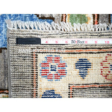 Load image into Gallery viewer, 10&#39;x12&#39;10&quot; Ice Gray, All Wool Pile, Vegetable Dyes, Angora Oushak, All Over Colorful Village Motifs, Hand Knotted, Oriental Rug FWR532062